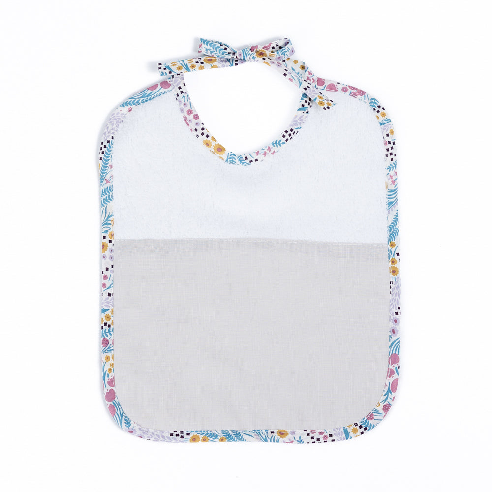 Large Grey Linen Bib