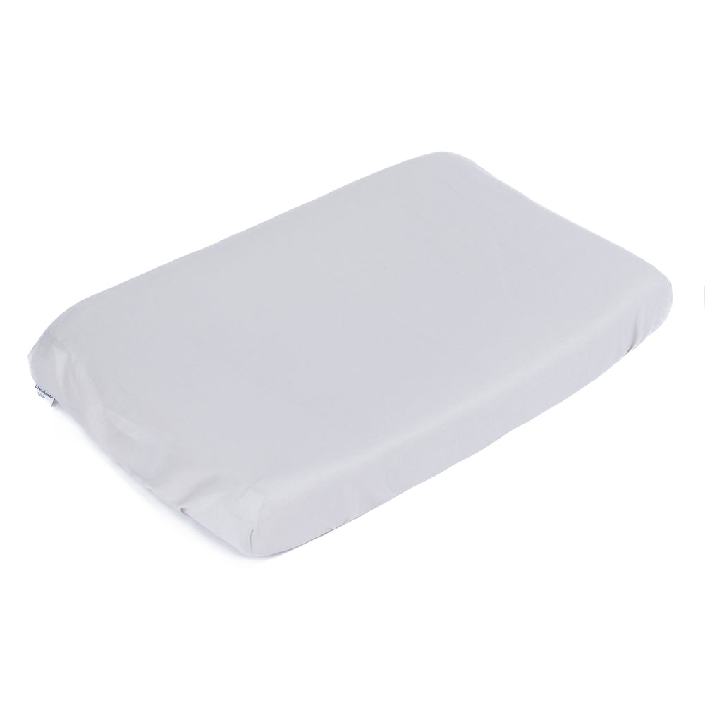 Linen Cotton Changing Pad Cover Grey