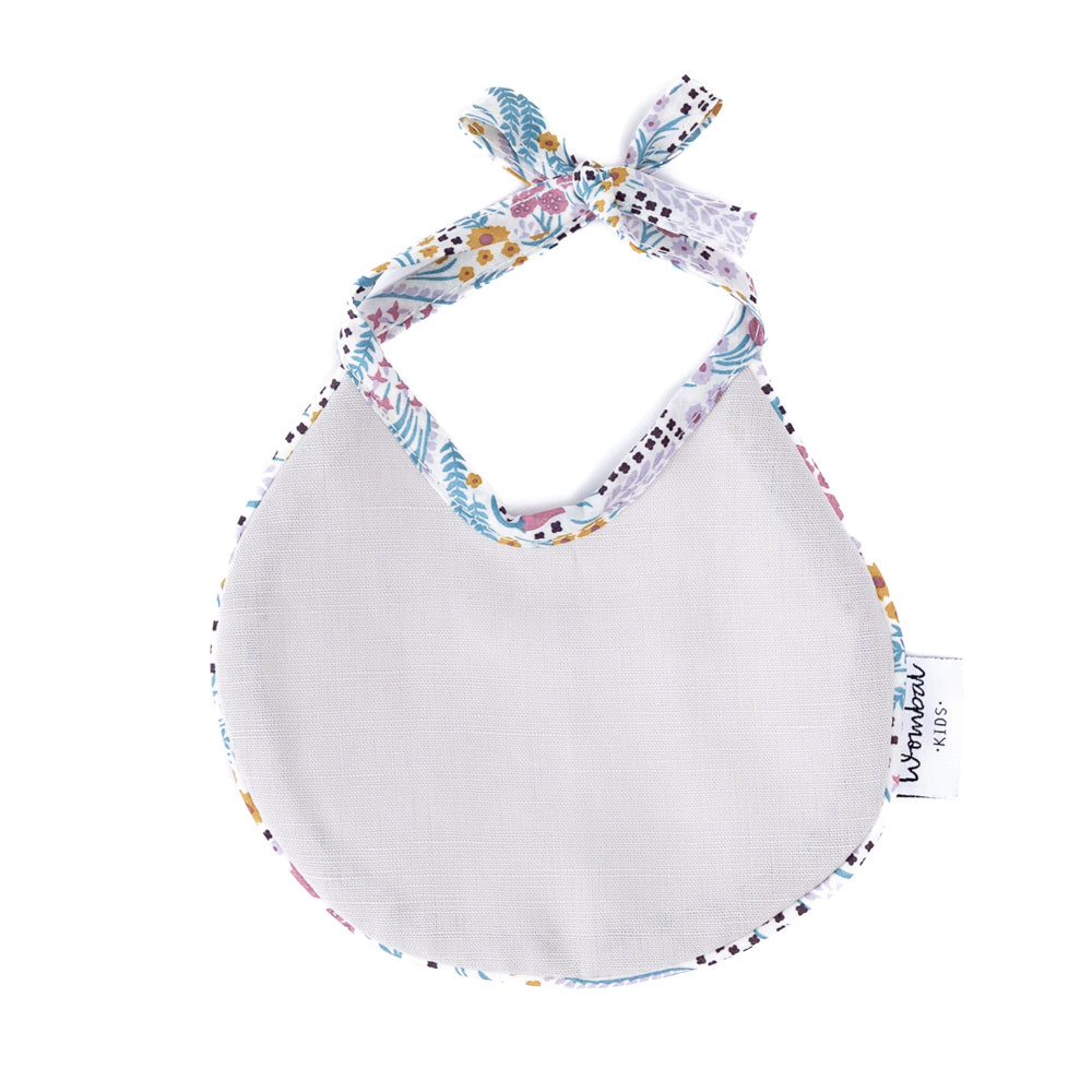 Small Bib Linen Cotton Grey