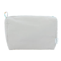 Grey Cotton Linen Toiletry Bag
