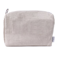Beige Linen Cotton Toiletry Bag