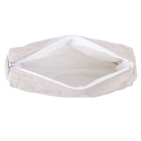 Beige Linen Cotton Toiletry Bag