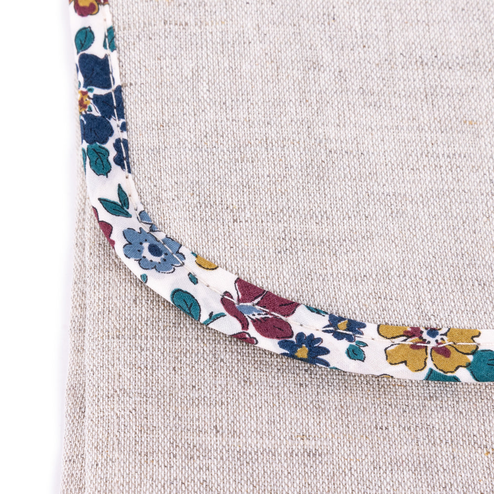 Travel Changing Mat - Beige Linen & Cotton