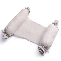Anti-roll Pillows - Beige Linen-Cotton Mix