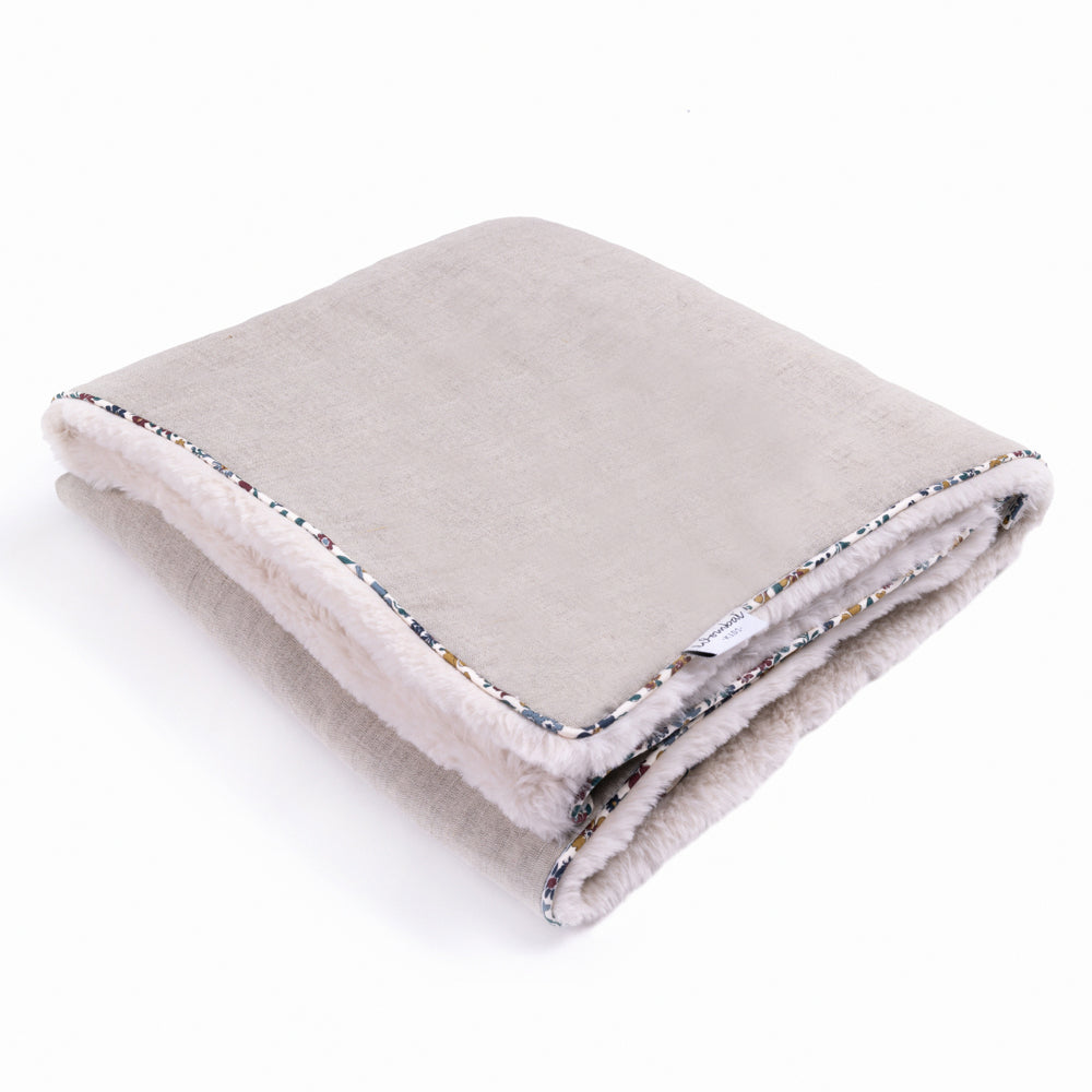 Beige Linen Cotton Blanket