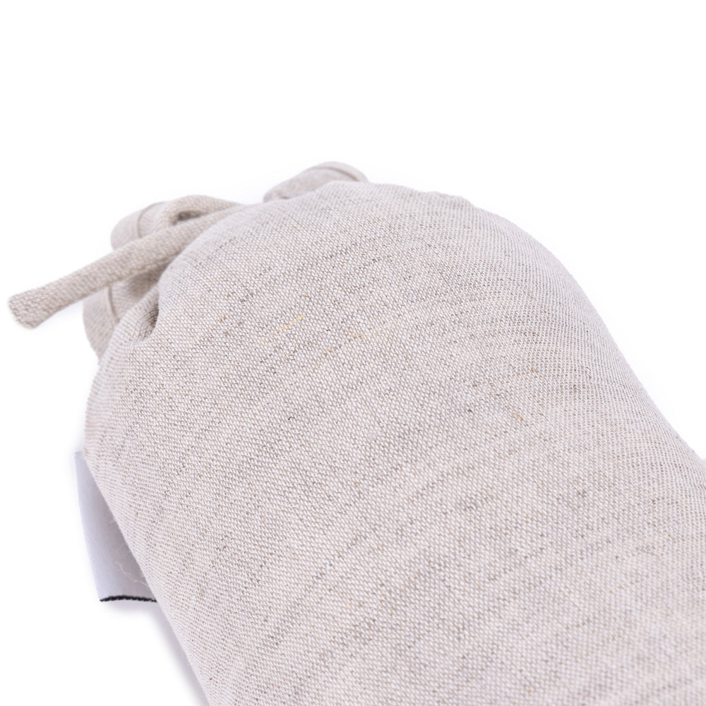 Anti-roll Pillows - Beige Linen-Cotton Mix