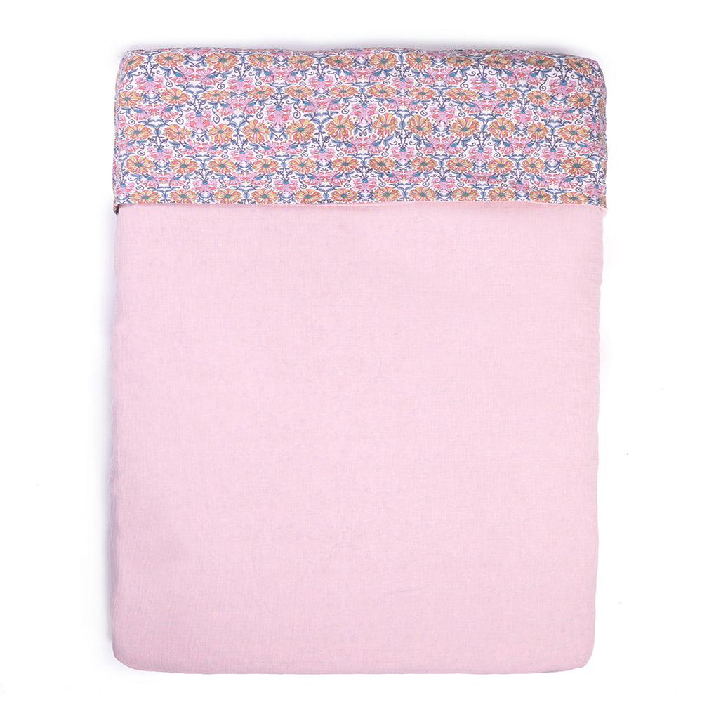 Duvet Cover - Honey Blossom Liberty and Pink Cotton