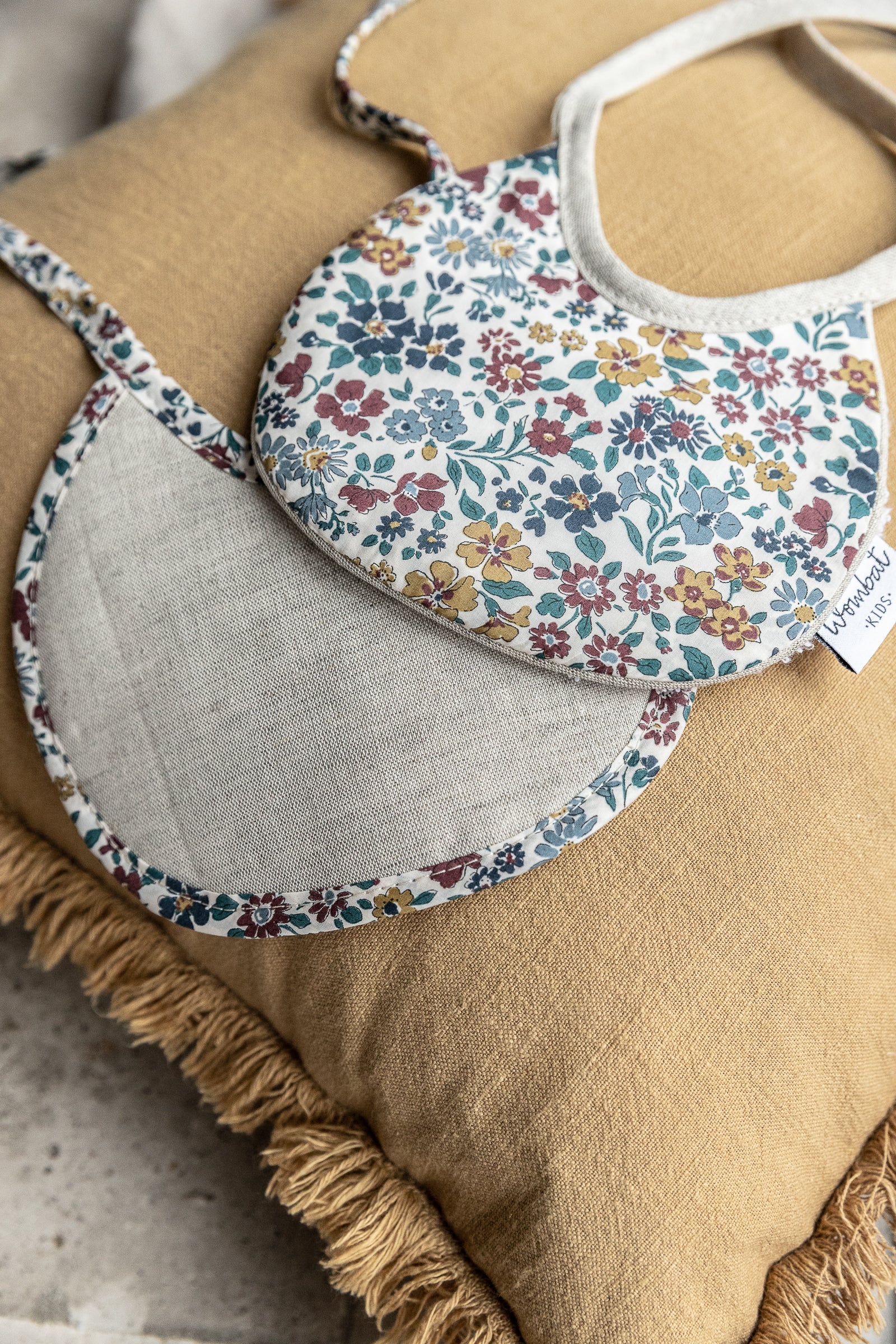 Small Bib Linen Cotton Beige