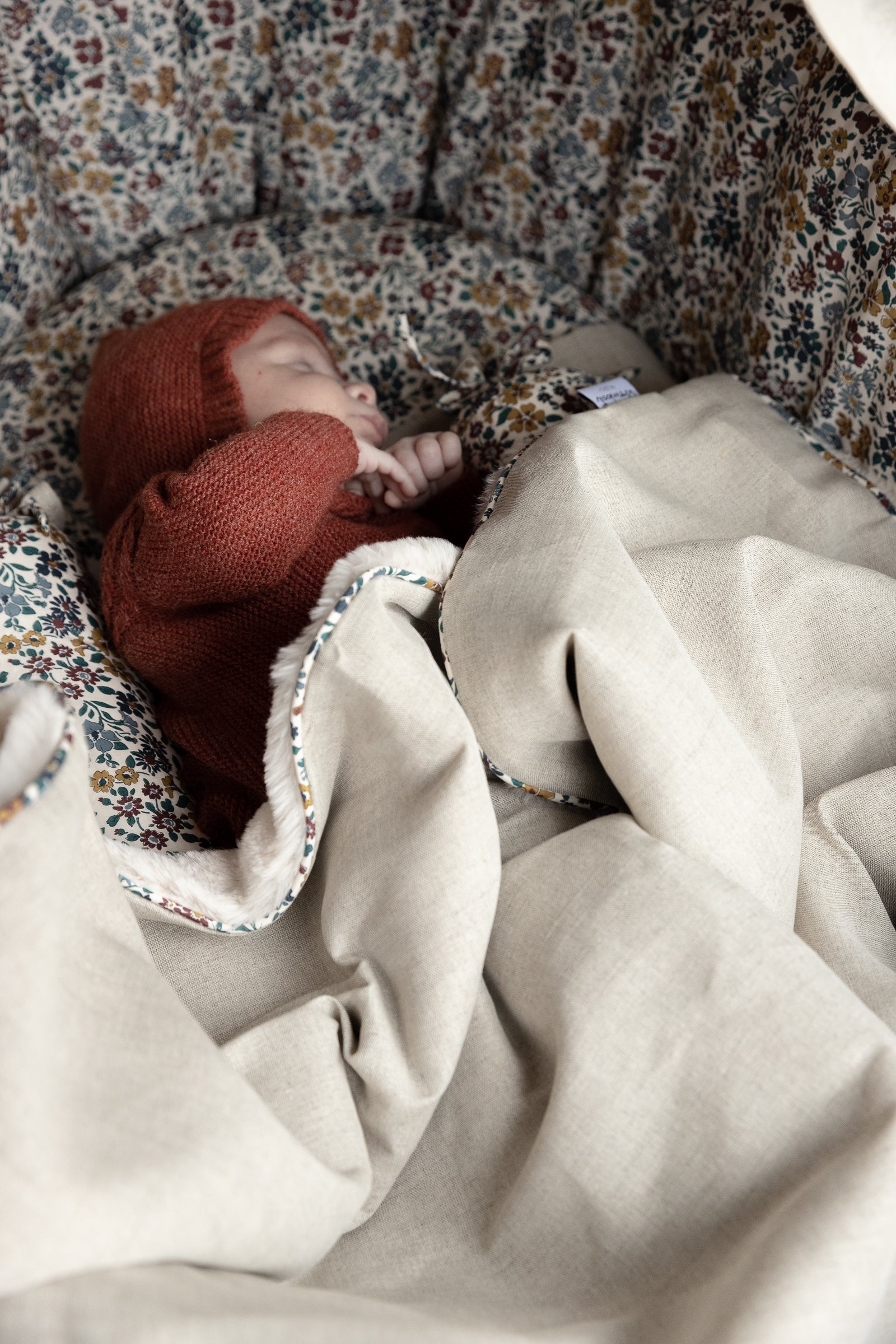 Beige Linen Cotton Blanket