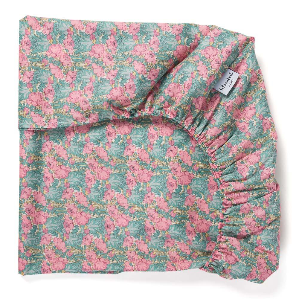 Sábana Bajera Ajustable para Cuna y Moisés Secret Garden - Liberty Fabric
