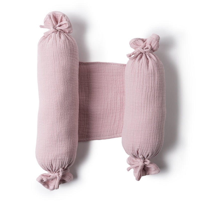 Anti-roll Pillows - Pink Gauze Cotton