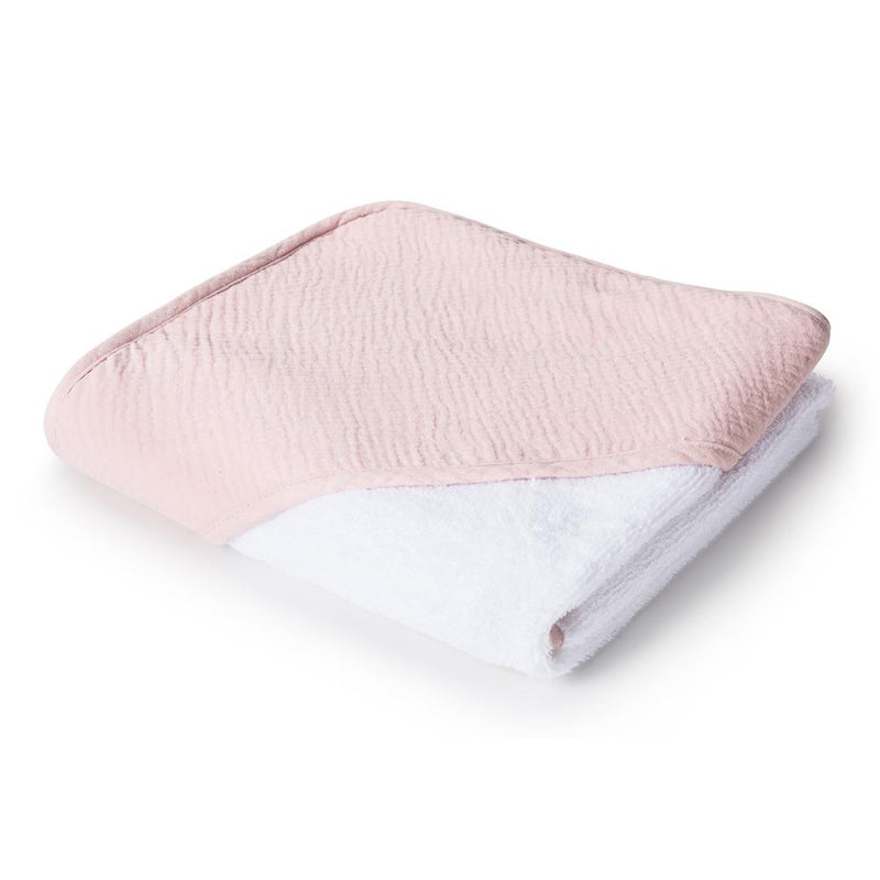 Hooded Towel  - Dust Pink Gauze