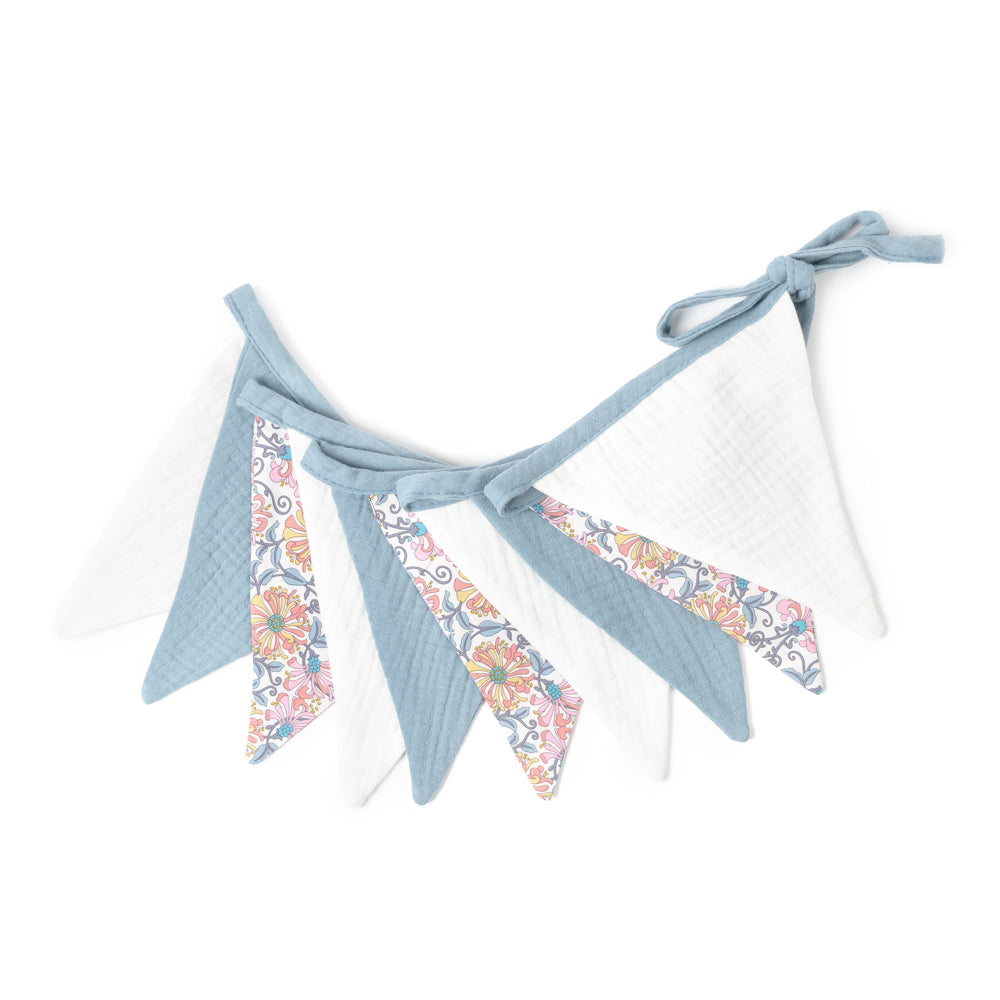 Bunting - Honey Blossom and Blue Storm - Liberty Fabric