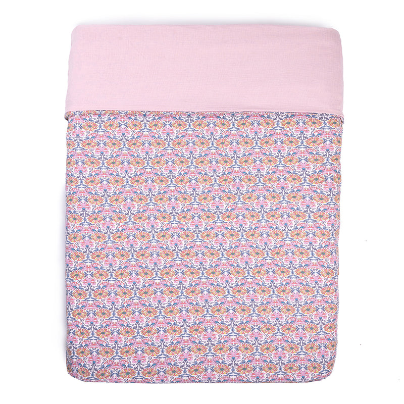 Duvet Cover - Honey Blossom Liberty and Pink Cotton