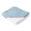 Hooded Towel - White and Arctic Blue 